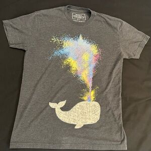 Riot Society Rainbow Whale TShirt (Men’s Medium)